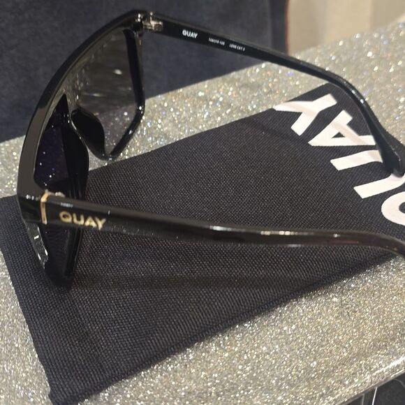 Quay Australia Nightfall Oversized Shield Polarized Sunglasses - Picture 7 of 9